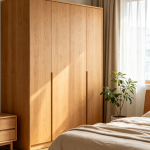 Solid wood floor-standing wardrobe (simple and large capacity)