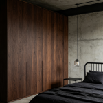 American retro solid wood wardrobe