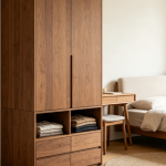 New Chinese style ebony wood large capacity storage wardrobe