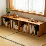 New Chinese style mortise and tenon floor-standing large-capacity wooden bookcase