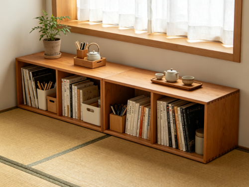 New Chinese style mortise and tenon floor-standing large-capacity wooden bookcase
